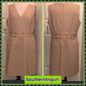 NWT ANTONIO MELANI V neck Sleeveless Midi Dress